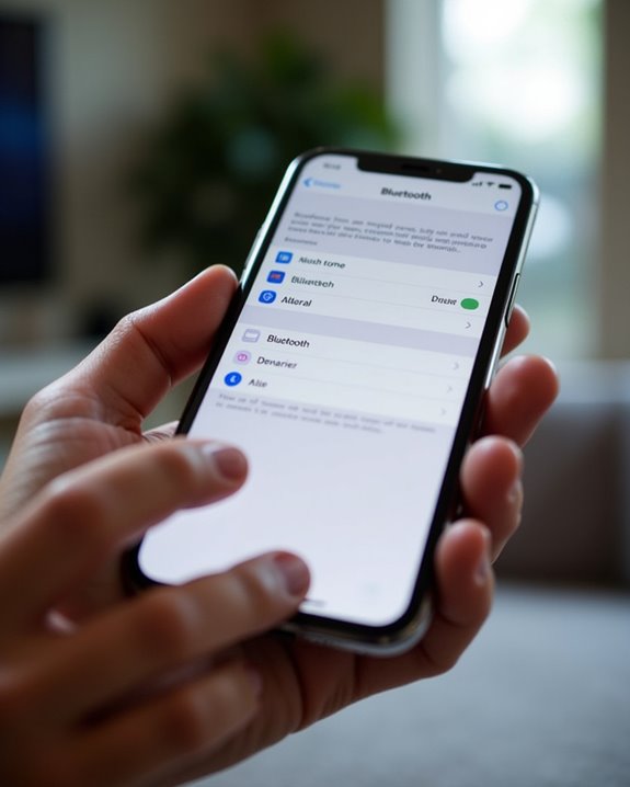 access iphone bluetooth settings
