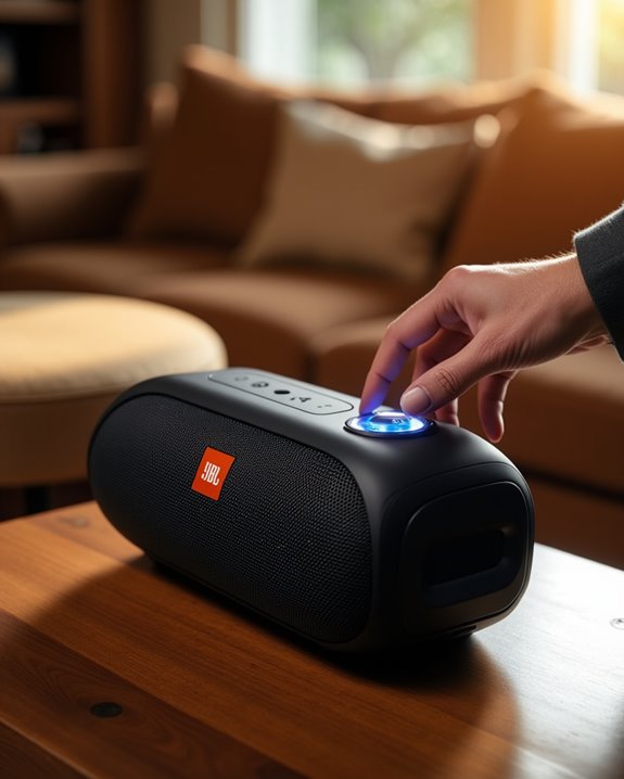 jbl speaker power activation