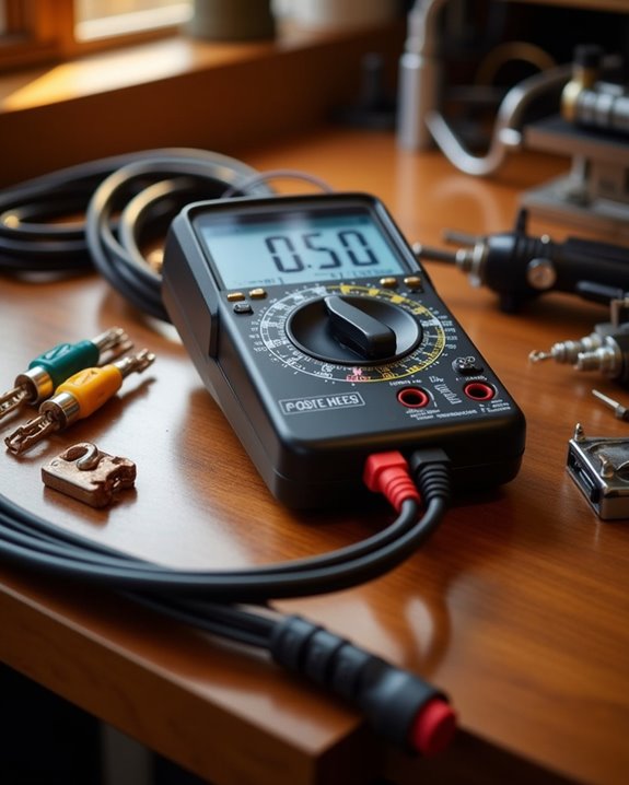 prepare multimeter for testing