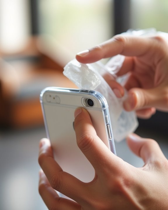 safely remove protective accessories