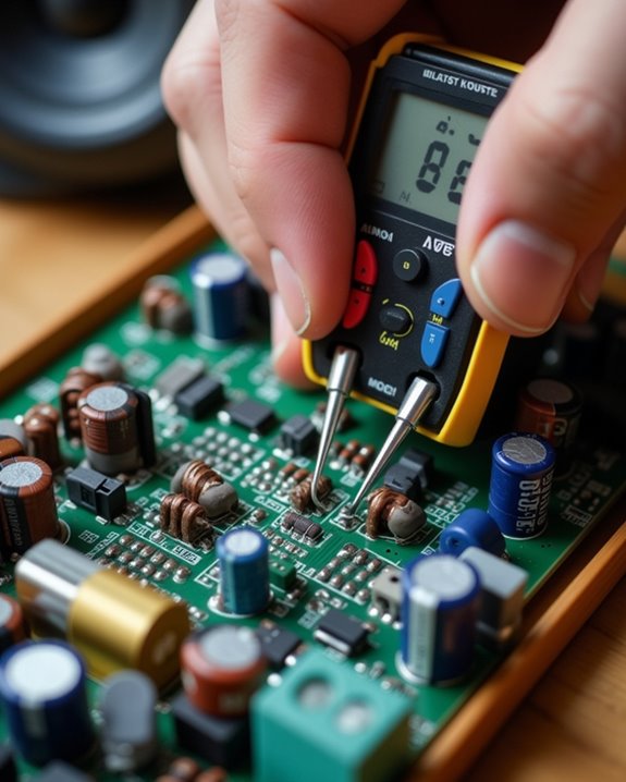 testing speaker circuit capacitors